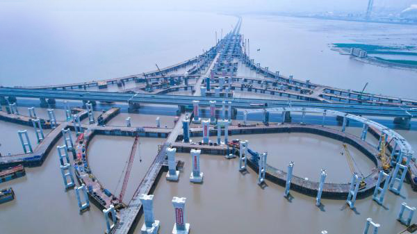 Nakumpleto ang huling pile foundation ng binhai interchange ng Hangyong multiple line ningbo phase I project