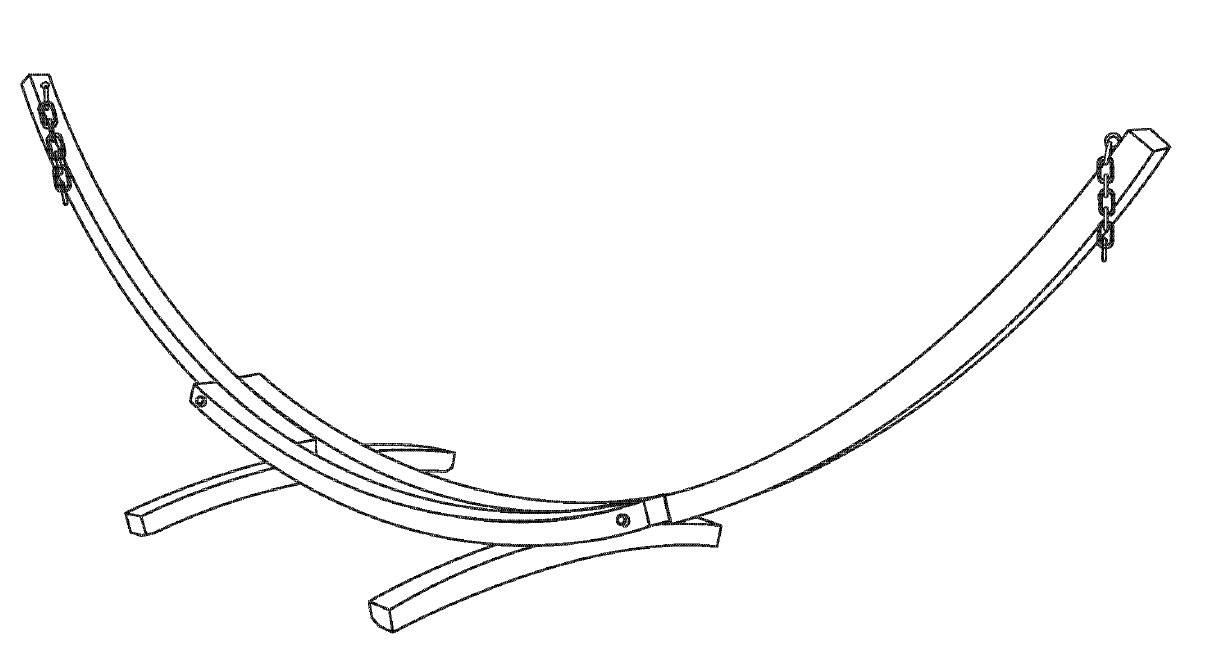 Wood Arc Hammock Stand Mga Tagubilin sa Assembly