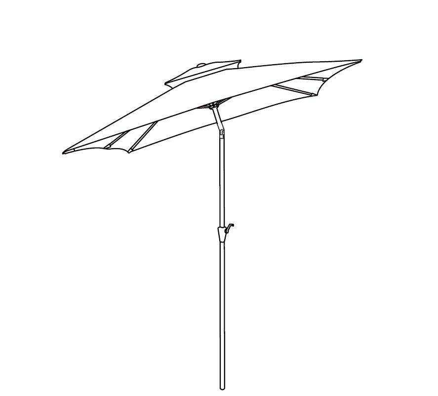 Double-layer market umbrella water instruction manual