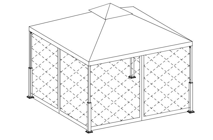 10X10Ft Patio Garden Gazebo na Gabay sa Pag-install