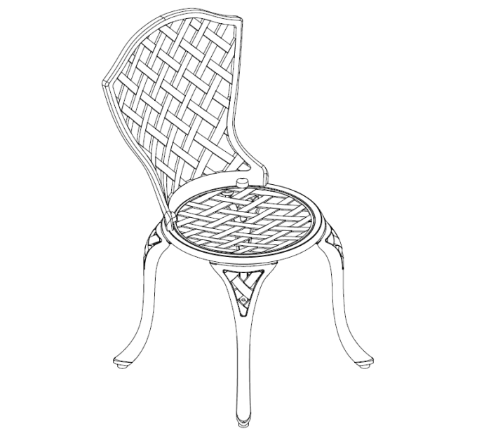 Cast Aluminum 3 Piece Bistro Dining Set ----Gabay sa Pag-install ng Upuan