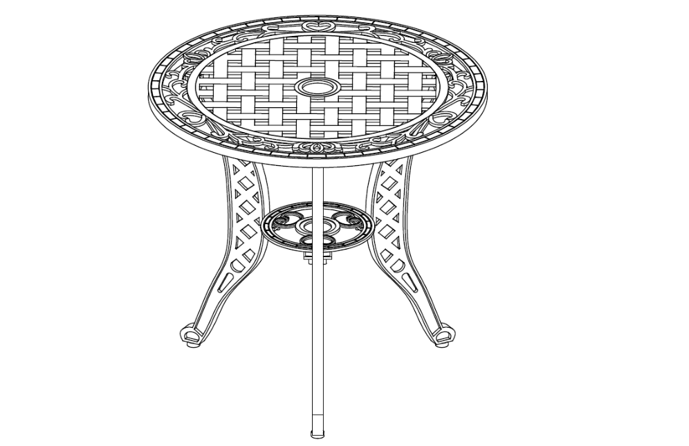 Cast Aluminum 3 Piece Bistro Dining Set ----Gabay sa Pag-install ng Talahanayan