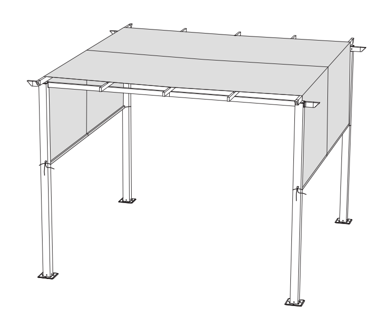 10'X10 'flat top pergola gabay sa produkto