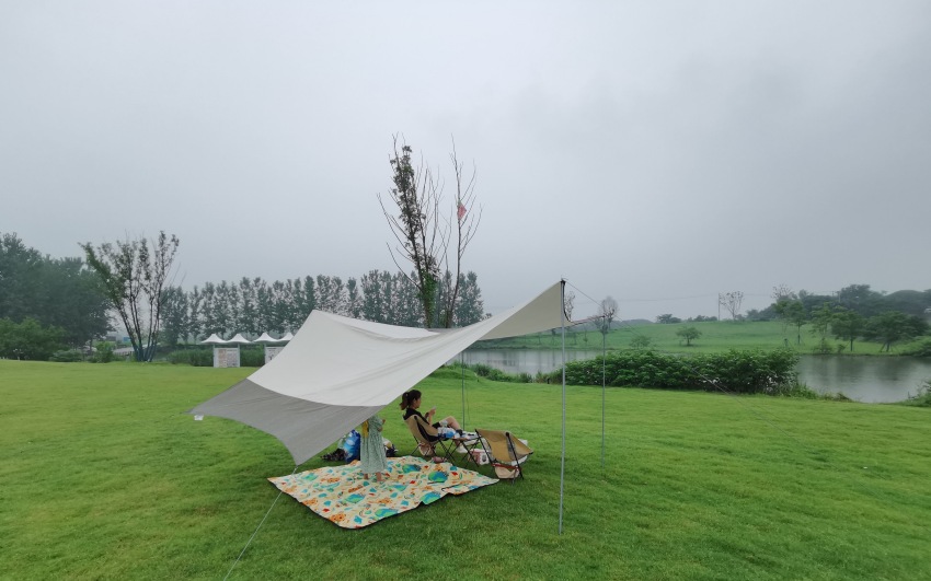 Solo camping, paano gumawa ng canopy mag-isa?