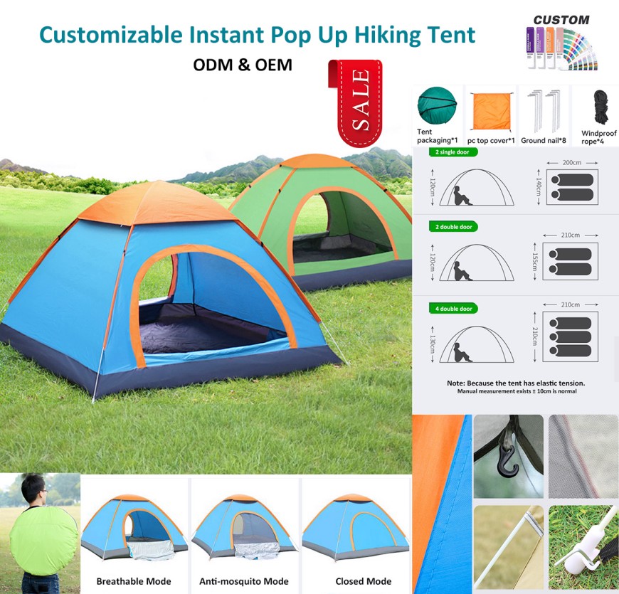 Madaling i-set up at masira para sa hiking tent!