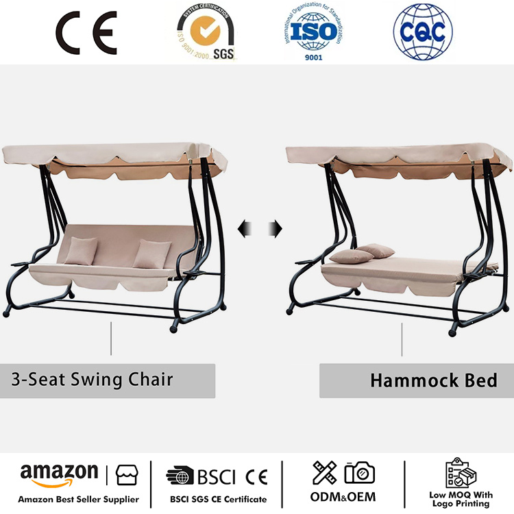 3 Upuan sa Outdoor Porch Swing Bench