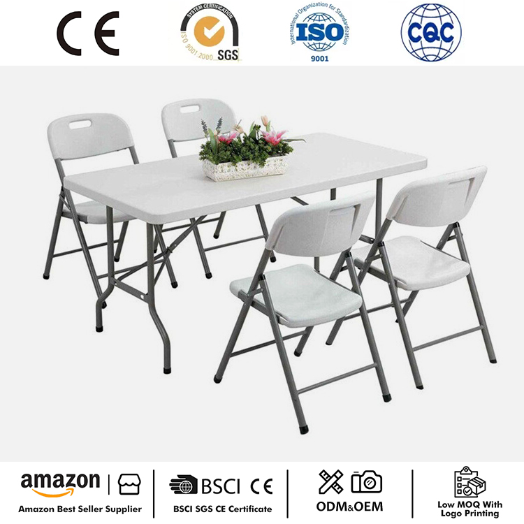 5 Piece Blow Mould Folding Dining Set