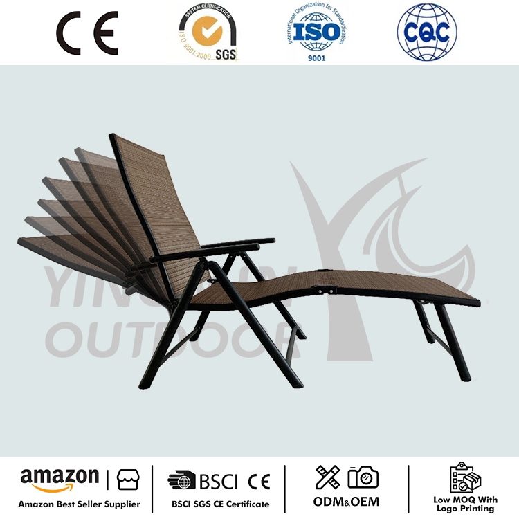 7 Posisyon Foldable Aluminum Chaise Lounger