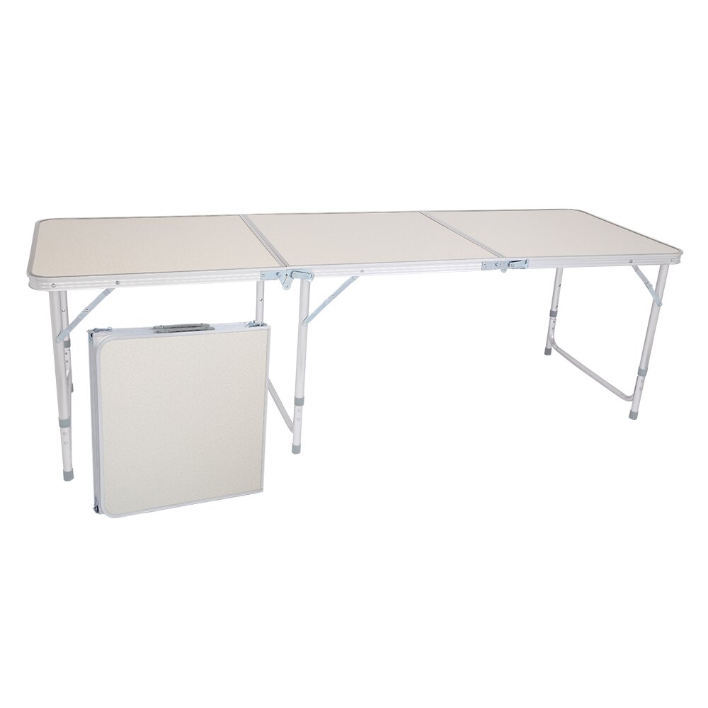 8 Talampakan Aluminum Camping Folding Table