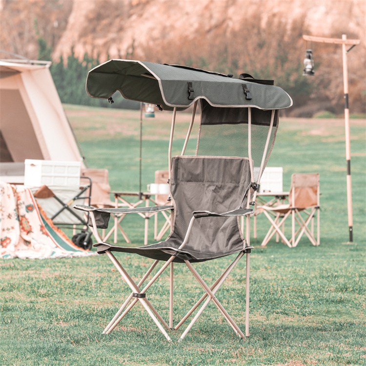 Foldable canopy chair para sa kamping