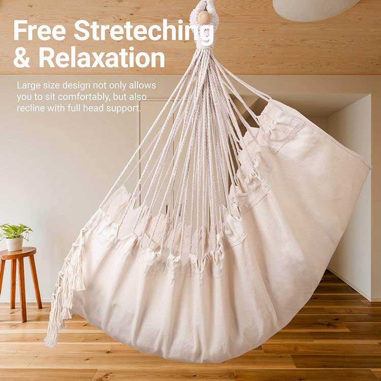 Nakabitin na Cotton Hammock Chair
