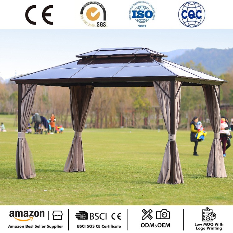 Hardtop patio gazebo panlabas na canopy
