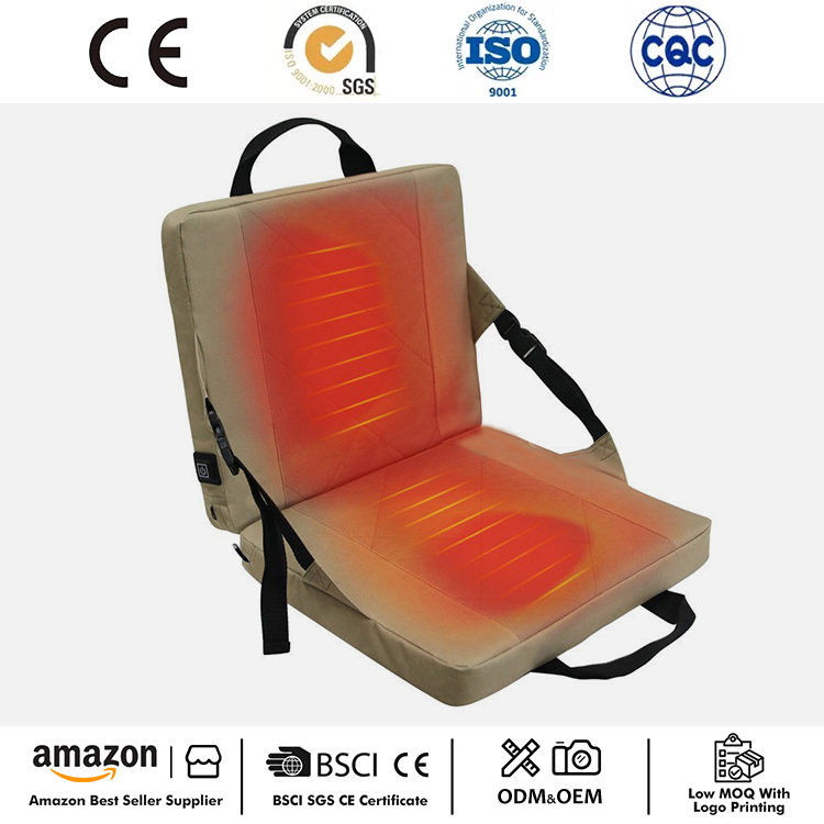 Heated Reclining Folding Stadium Seat na may Cushion