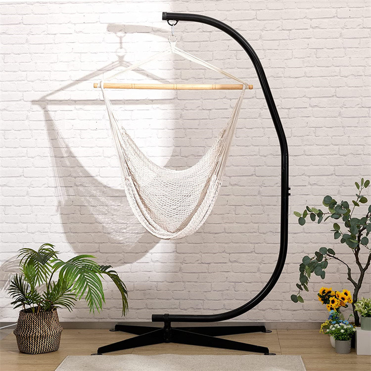 Metal Hanging Hammock C-Stand para sa Silya