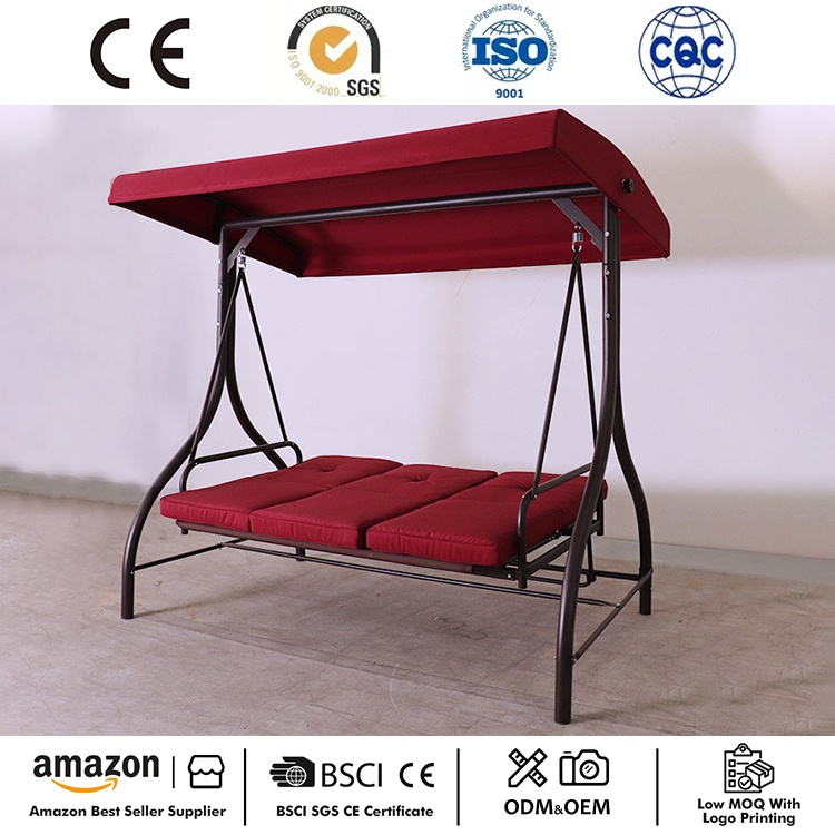 Patio swing daybed na may canopy