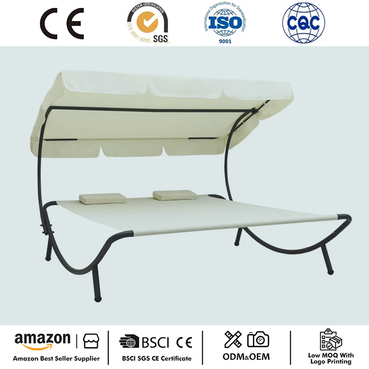 Patio Lounge Bed na may Canopy