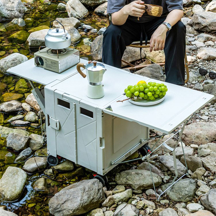 Portable rolling crate handcart