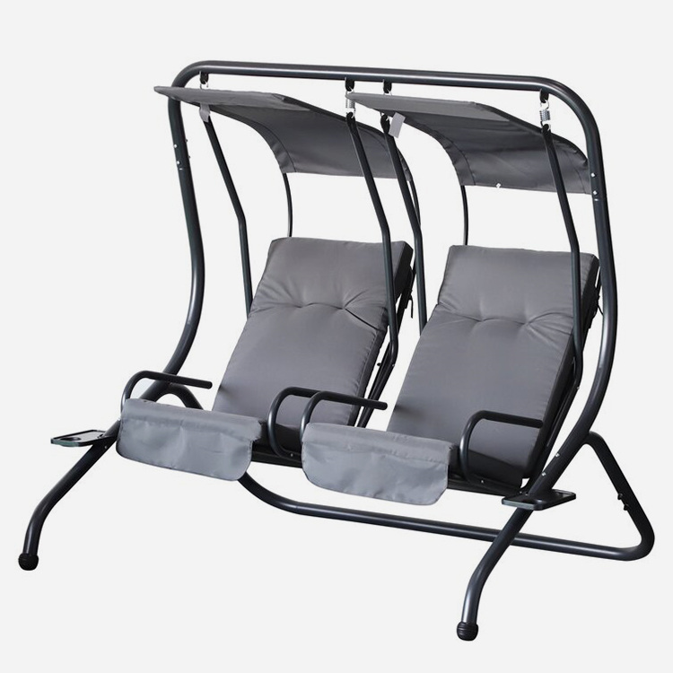Panlabas na 2 tao canopy steel porch swing