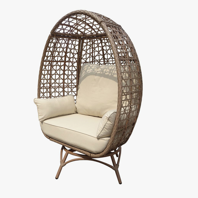 Panlabas na Wicker Swivel Egg Chair