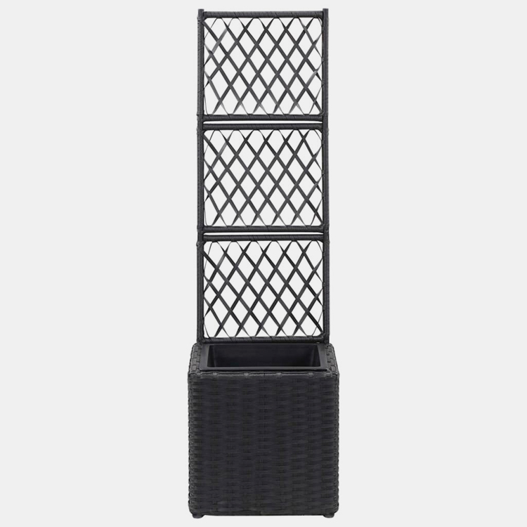 Nakataas na Garden Bed na may Trellis Planter Box